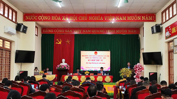 HỘI ĐỒNG NHÂN DÂN XÃ HOÀNG VĂN THỤ, TỈNH LẠNG SƠN TỔ CHỨC THÀNH CÔNG KỲ HỌP THỨ TƯ (KỲ HỌP THƯỜNG LỆ CUỐI NĂM) KHÓA XX, NHIỆM KỲ 2021 -2026