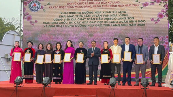 CHÚC MỪNG XÃ HOÀNG VĂN THỤ ĐẠT GIẢI BA CÂY HOA ĐÀO ĐẸP XỨ LẠNG NĂM 2026