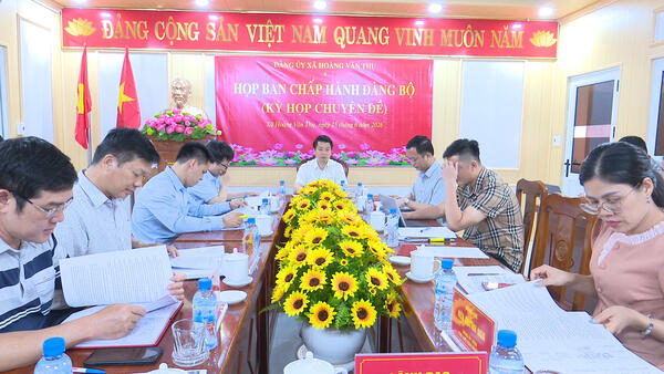 ĐẢNG ỦY XÃ HOÀNG VĂN THỤ HỌP BAN CHẤP HÀNH ĐẢNG BỘ KỲ HỌP CHUYÊN ĐỀ